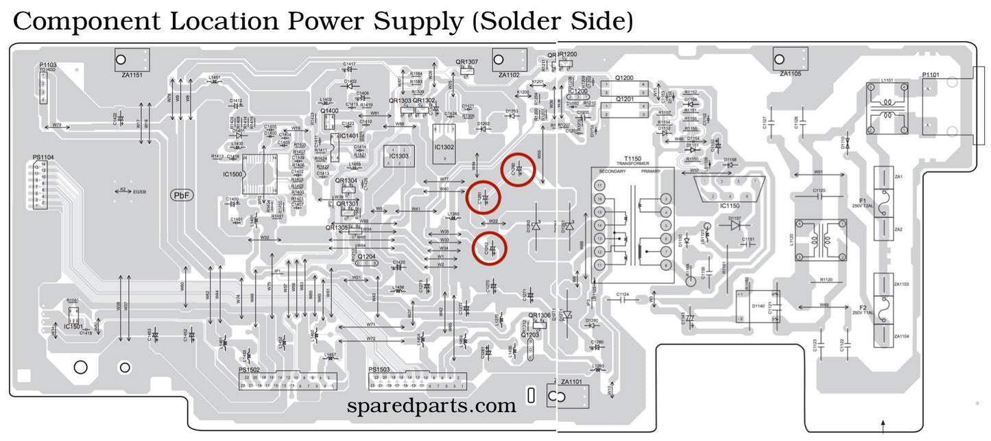 Panasonic SAHT1500 Power Supply Repair Kit