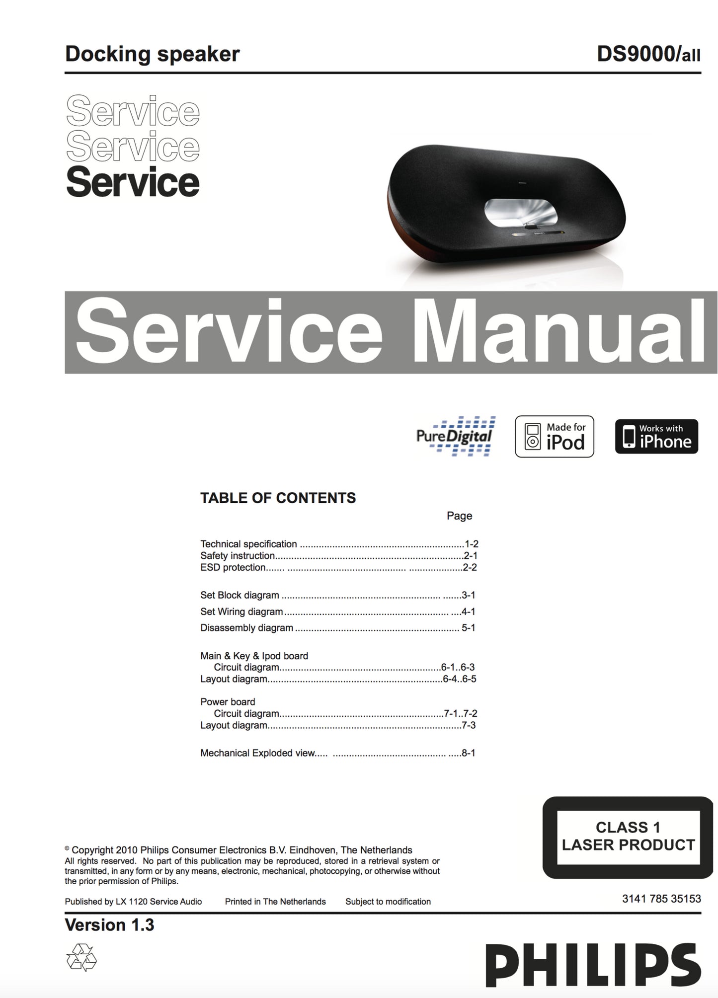 Philips DS9000 Service Manual