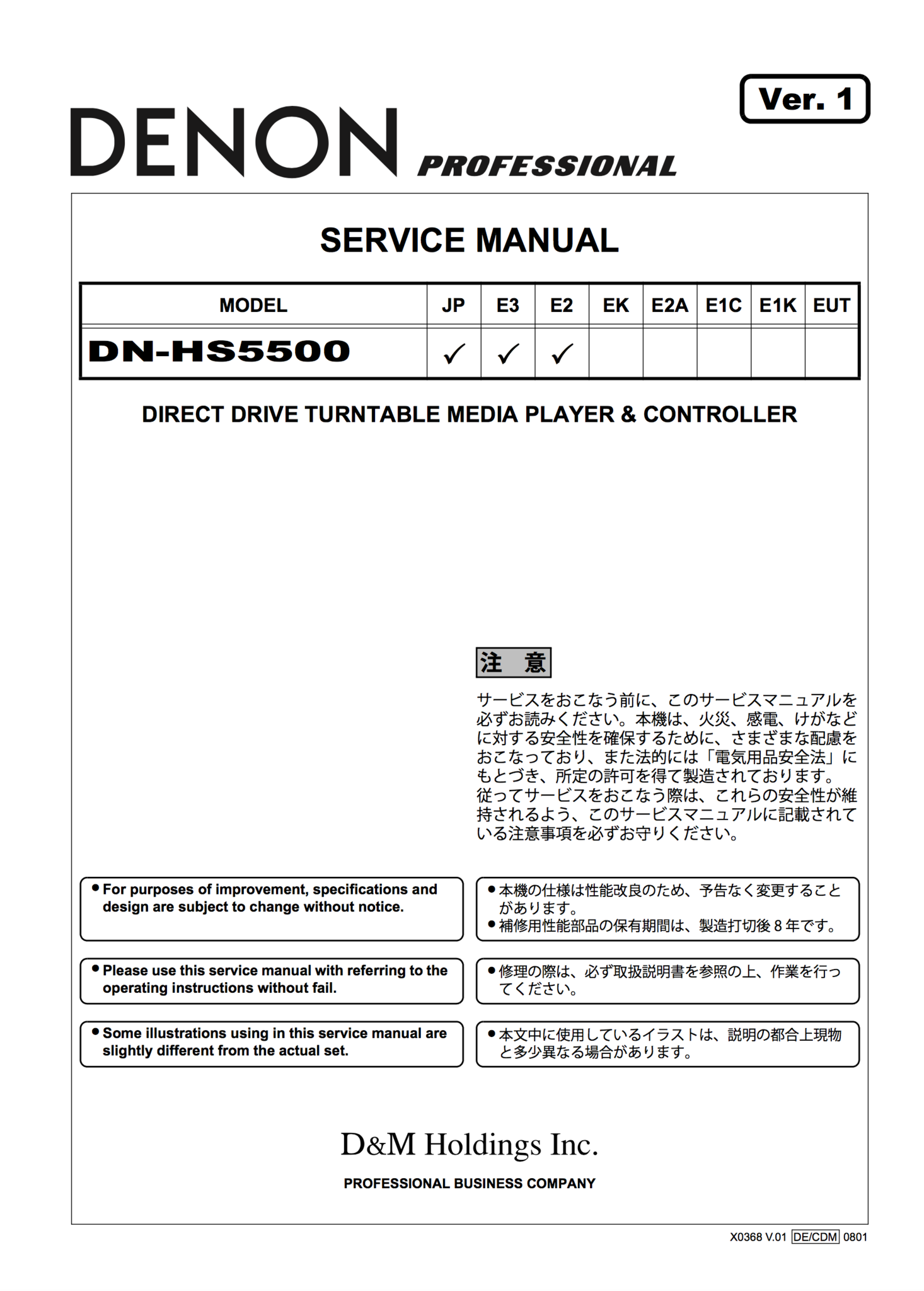 Denon Dn Hs5500 Service Manual Complete Spared Parts Uk 1062
