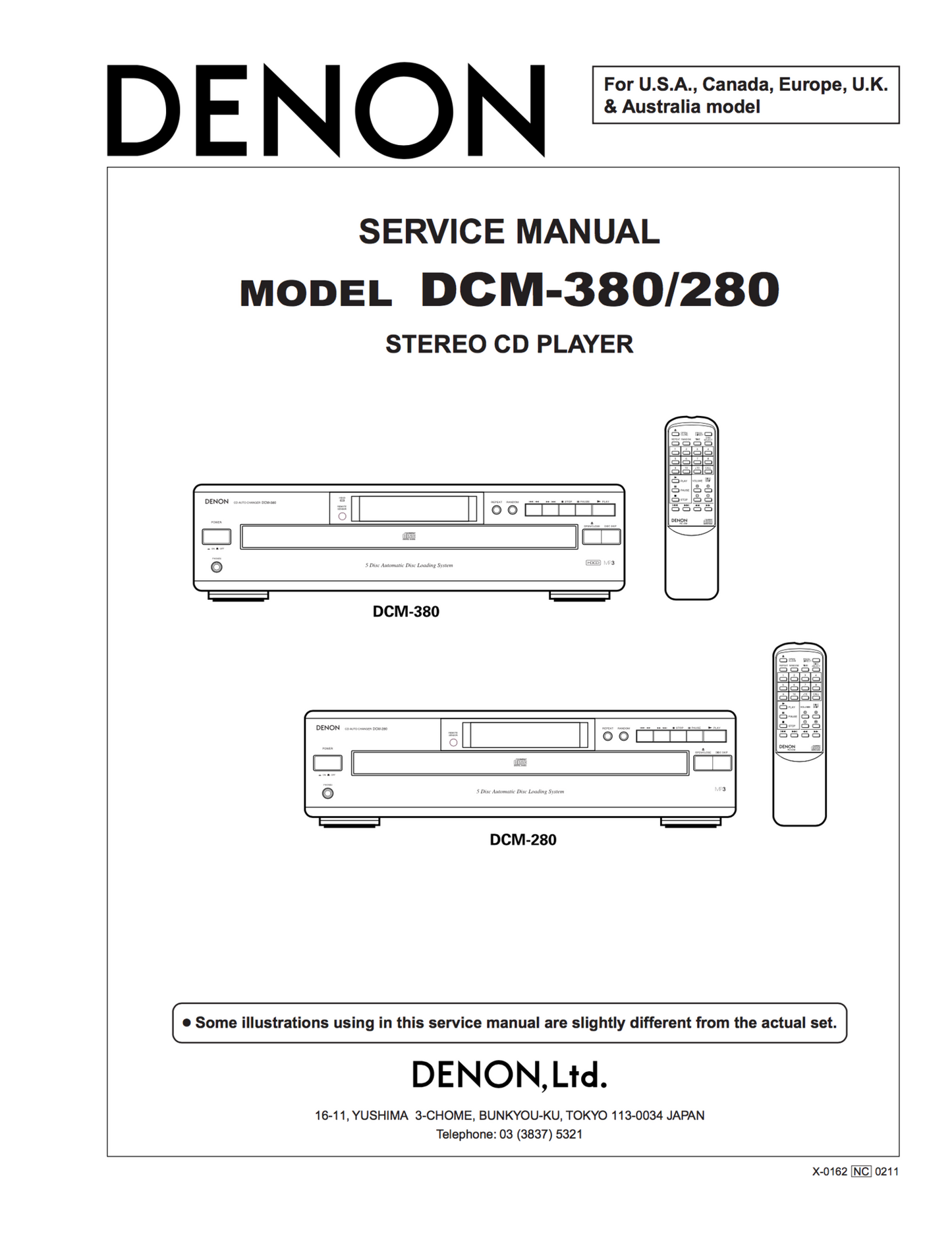 Denon DCM-280 Service Manual Complete