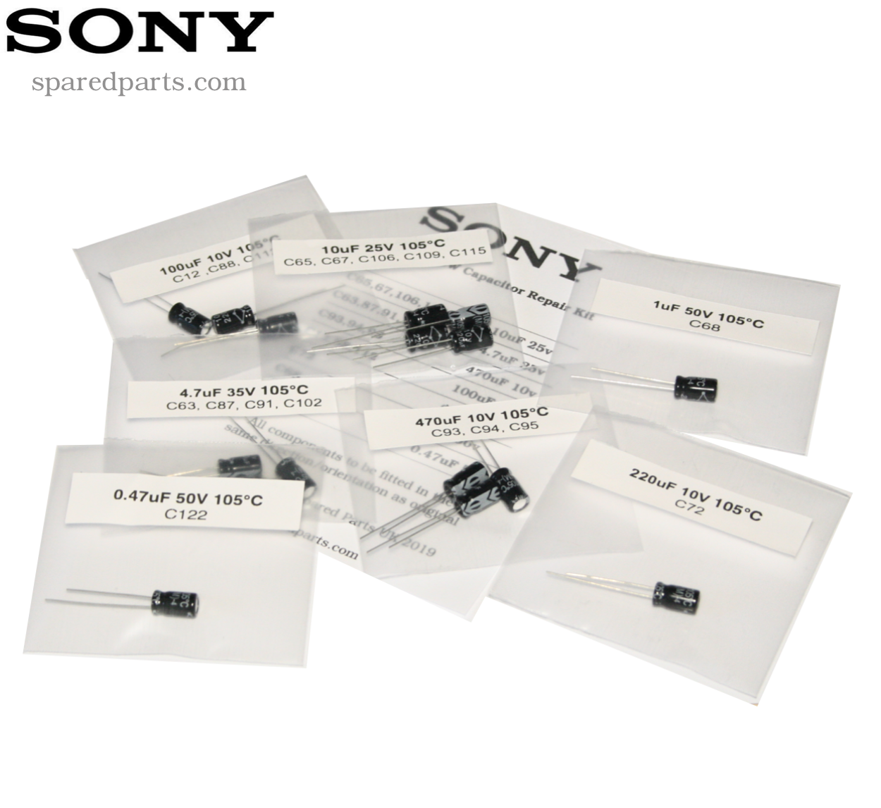 Sony ICF-5900W Capacitor Repair Kit