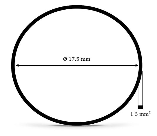 Square Section Belt Ø 17.5 x 1.3 mm²