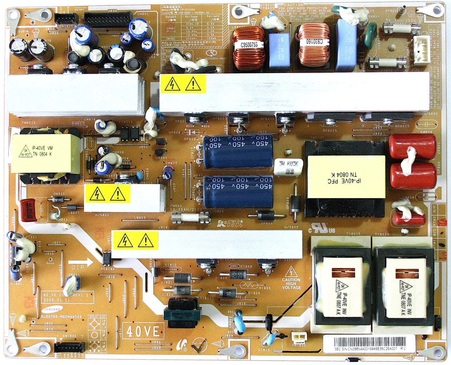 Samsung IP Power Board Assembly BN44-00199A